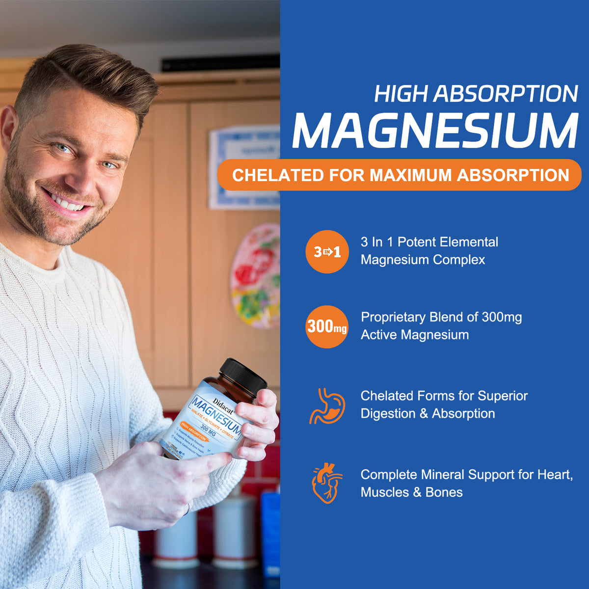 Advanced Magnesium 300mg | Triple Magnesium Complex for Better Relaxation, Muscle Support & Daily Balance