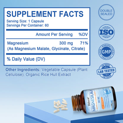 Advanced Magnesium 300mg | Triple Magnesium Complex for Better Relaxation, Muscle Support & Daily Balance