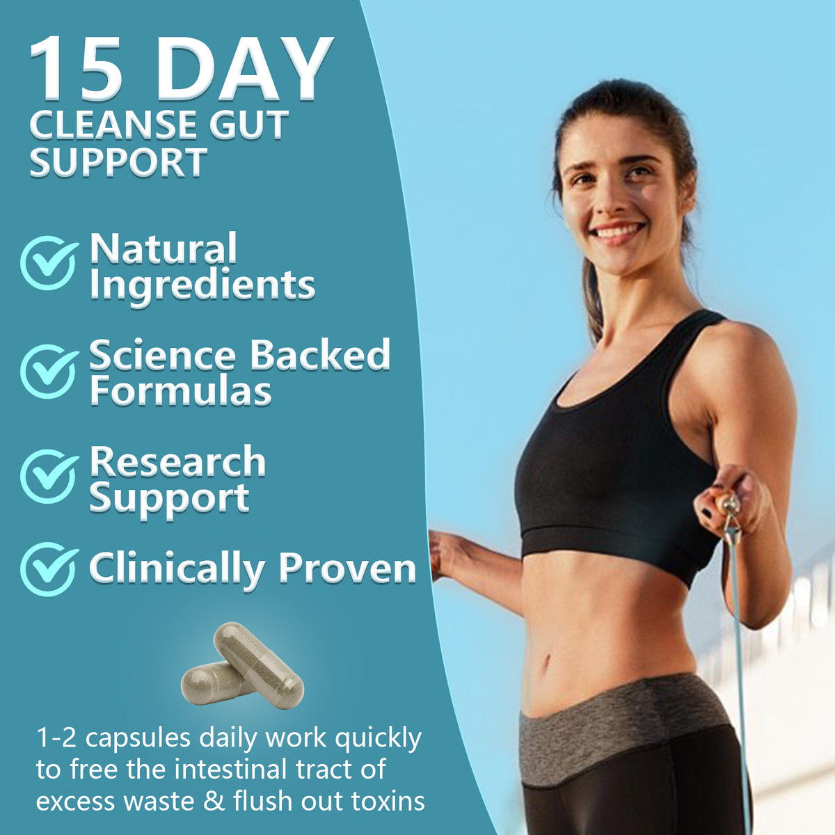 Advanced Gut Health Support Capsules – Daily Digestive Wellness Formula for a Happier Gut