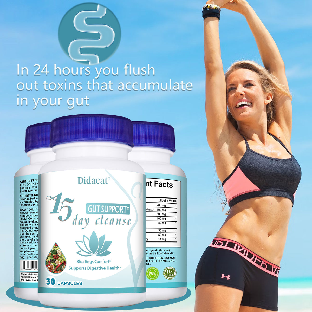 Advanced Gut Health Support Capsules – Daily Digestive Wellness Formula for a Happier Gut